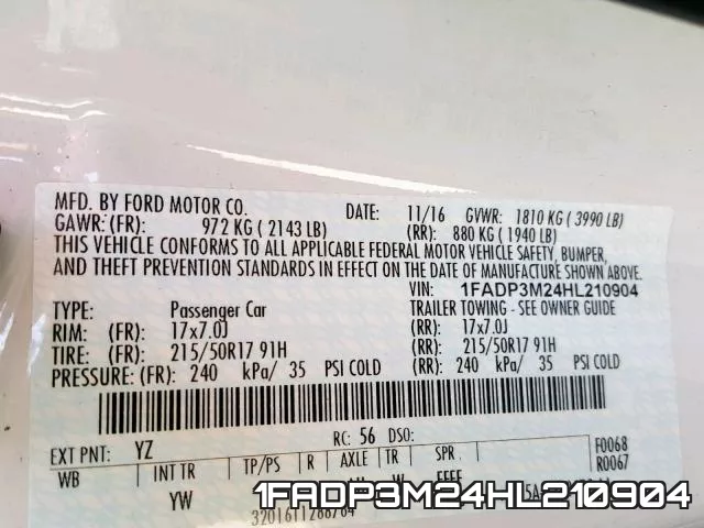1FADP3M24HL210904 фото 2