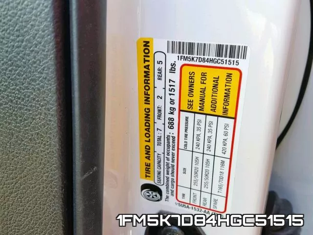 1FM5K7D84HGC51515 фото 2