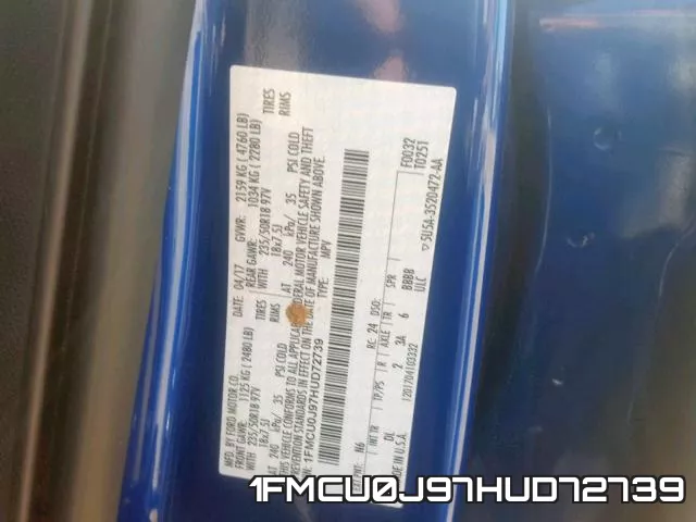 1FMCU0J97HUD72739 фото 2
