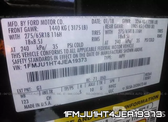 1FMJU1HT4JEA19373 фото 10