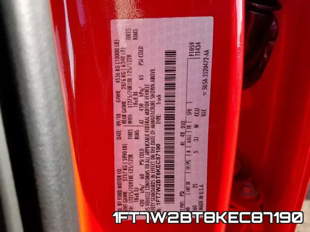 1FT7W2BT8KEC87190 фото 2