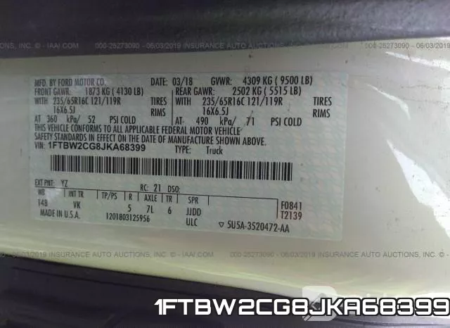1FTBW2CG8JKA68399 фото 10