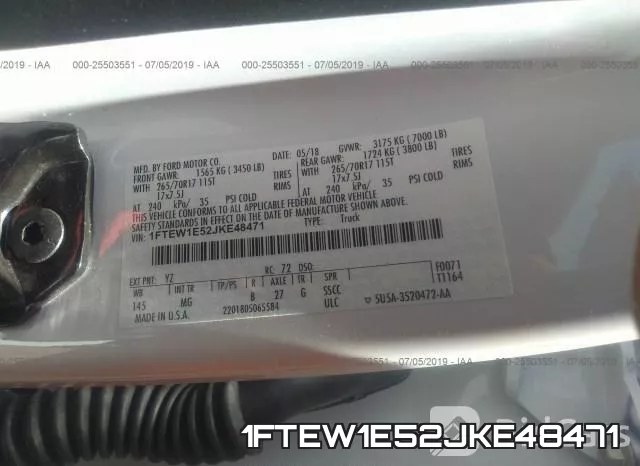 1FTEW1E52JKE48471 фото 10