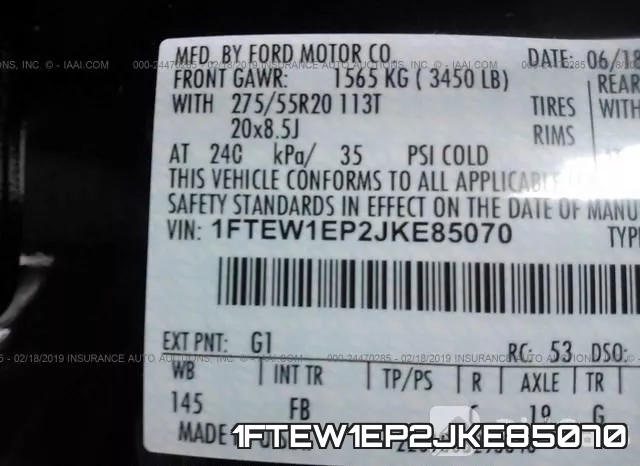 1FTEW1EP2JKE85070 фото 10