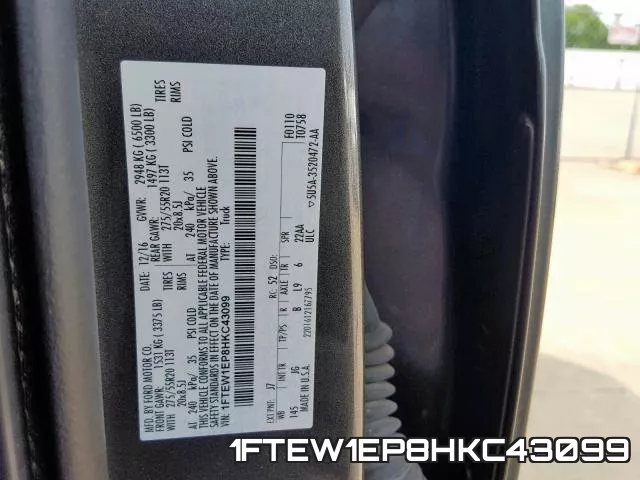 1FTEW1EP8HKC43099 фото 2
