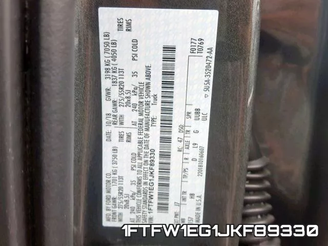1FTFW1EG1JKF89330 фото 2