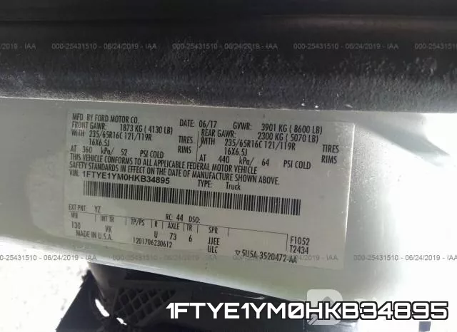 1FTYE1YM0HKB34895 фото 9