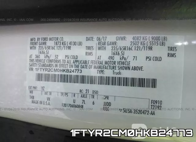 1FTYR2CM0HKB24773 фото 10