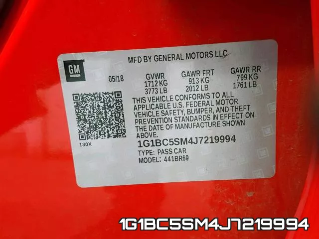 1G1BC5SM4J7219994 фото 2
