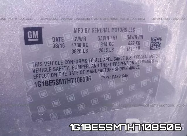 1G1BE5SM7H7108506 фото 10