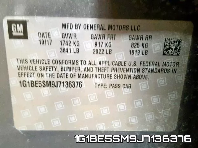 1G1BE5SM9J7136376 фото 2
