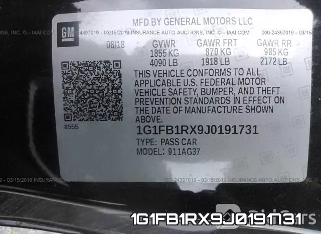 1G1FB1RX9J0191731 фото 10