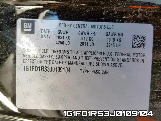 1G1FD1RS3J0109104 фото 2