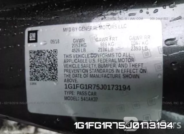 1G1FG1R75J0173194 фото 10