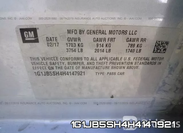 1G1JB5SH4H4147921 фото 10