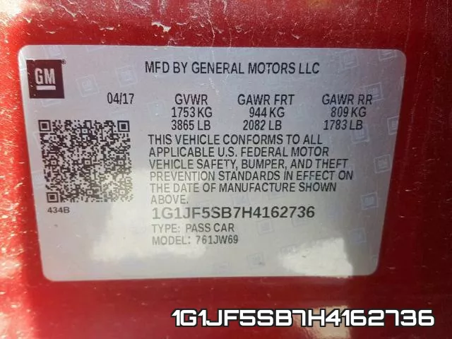 1G1JF5SB7H4162736 фото 2