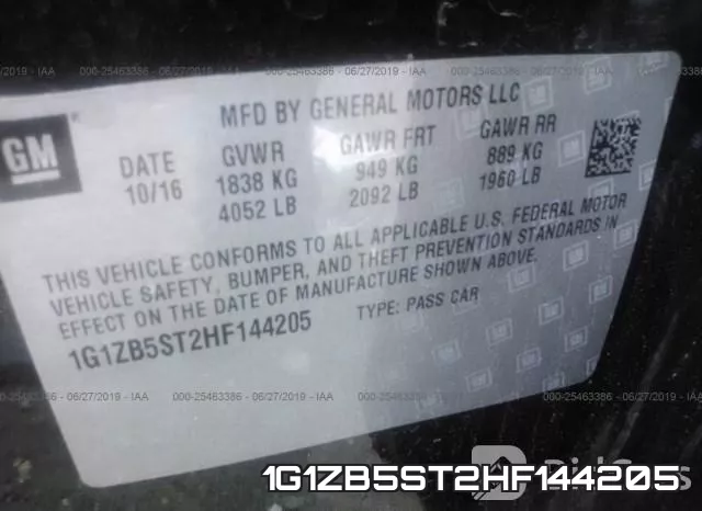 1G1ZB5ST2HF144205 фото 10