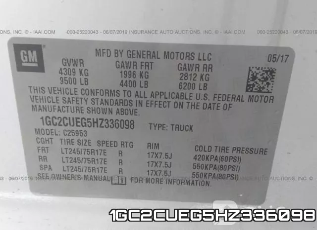 1GC2CUEG5HZ336098 фото 10