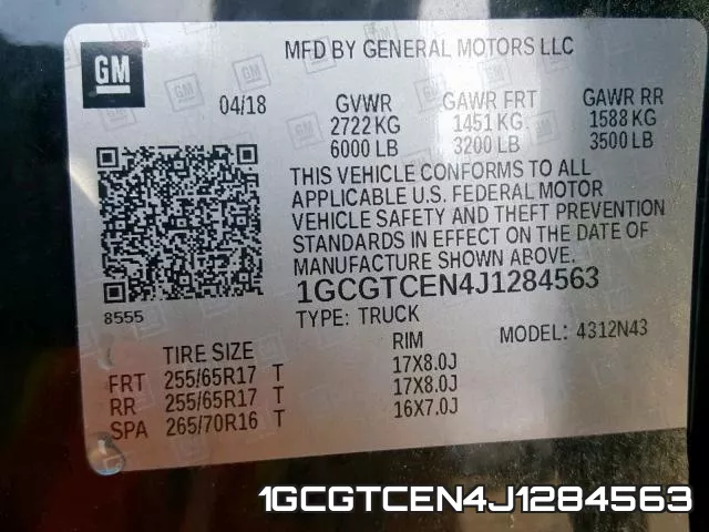 1GCGTCEN4J1284563 фото 2