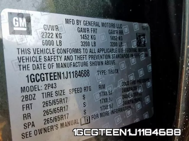 1GCGTEEN1J1184688 фото 2