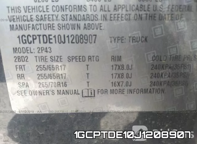 1GCPTDE10J1208907 фото 10