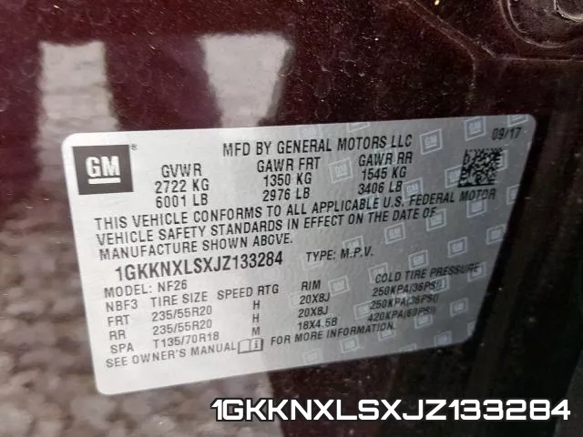 1GKKNXLSXJZ133284 фото 2