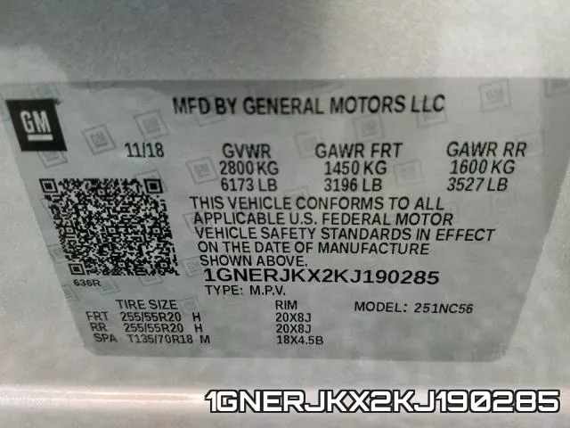 1GNERJKX2KJ190285 фото 2
