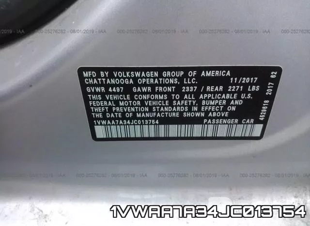 1VWAA7A34JC013754 фото 10