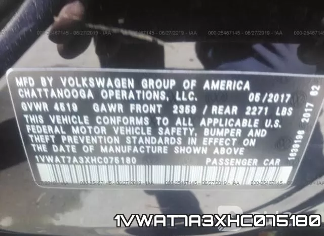 1VWAT7A3XHC075180 фото 10