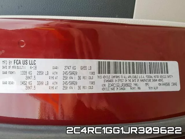 2C4RC1GG1JR309622 фото 2