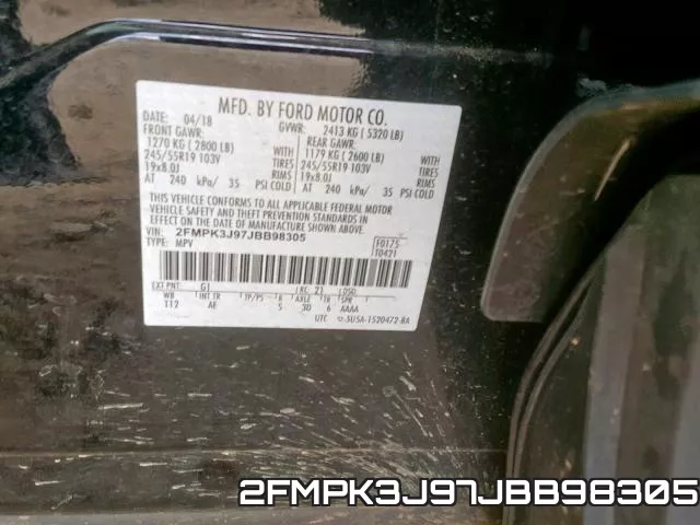 2FMPK3J97JBB98305 фото 2