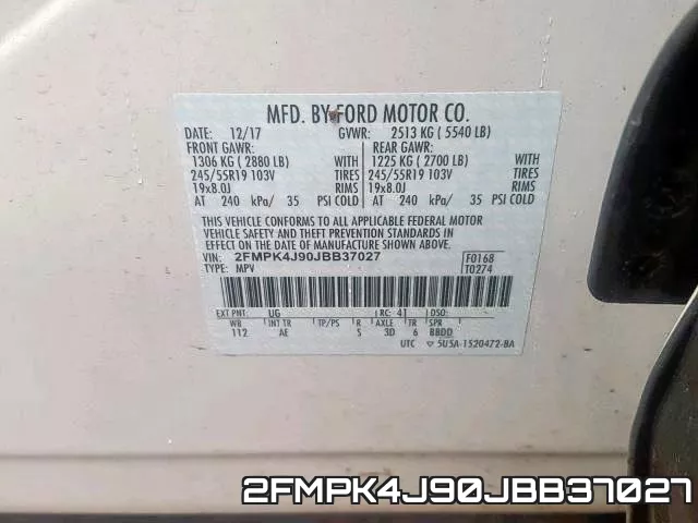 2FMPK4J90JBB37027 фото 2