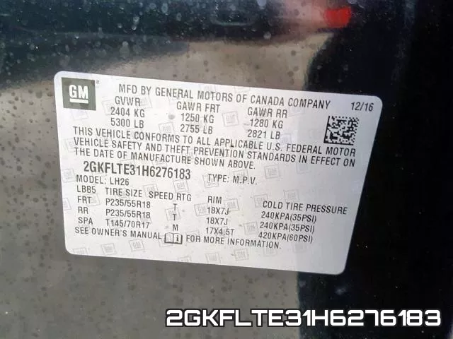 2GKFLTE31H6276183 фото 2