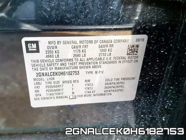 2GNALCEK0H6182753 фото 2