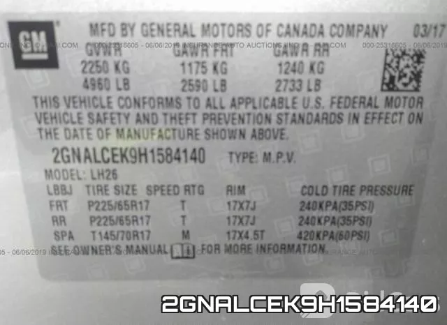 2GNALCEK9H1584140 фото 10