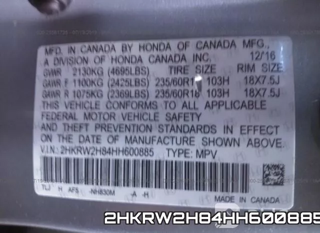 2HKRW2H84HH600885 фото 10