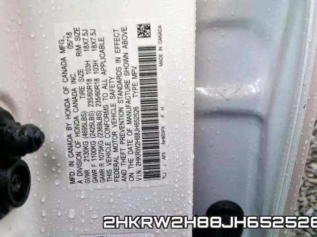 2HKRW2H88JH652526 фото 2