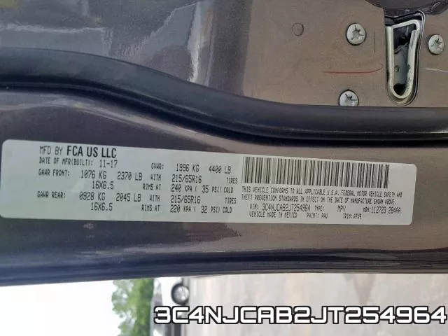 3C4NJCAB2JT254964 фото 2