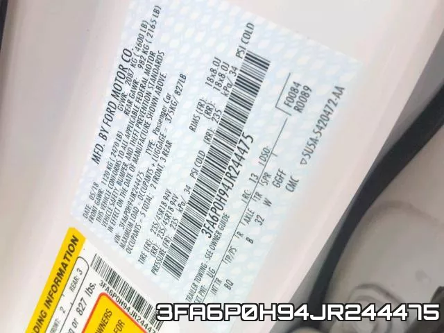 3FA6P0H94JR244475 фото 2