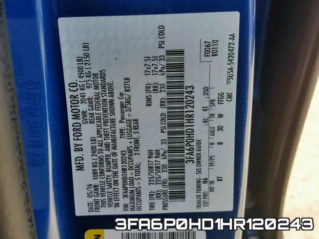 3FA6P0HD1HR120243 фото 2