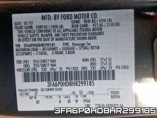 3FA6P0HD8HR299185 фото 2