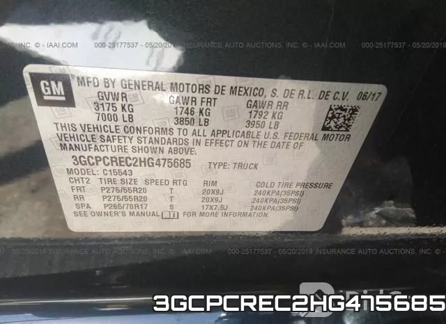 3GCPCREC2HG475685 фото 10
