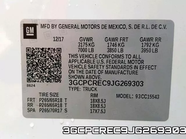 3GCPCREC9JG269303 фото 2