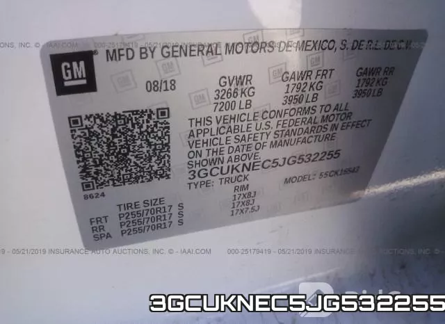 3GCUKNEC5JG532255 фото 10