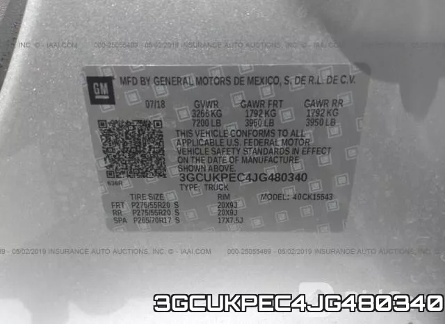 3GCUKPEC4JG480340 фото 10