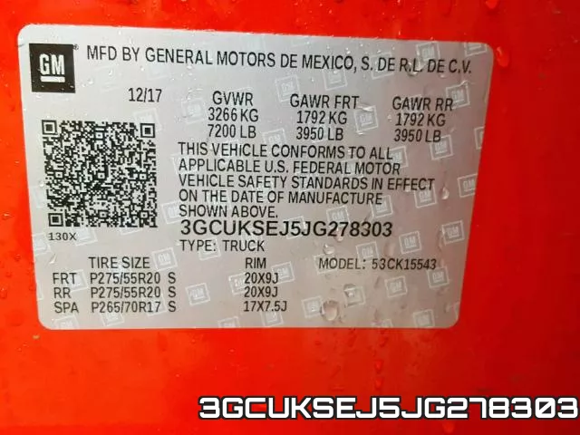 3GCUKSEJ5JG278303 фото 2