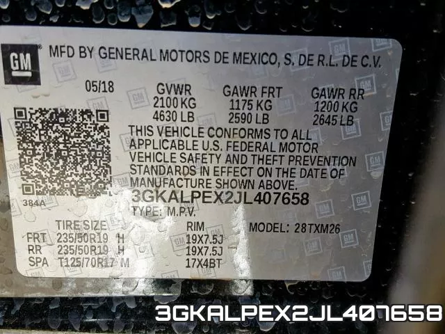 3GKALPEX2JL407658 фото 2