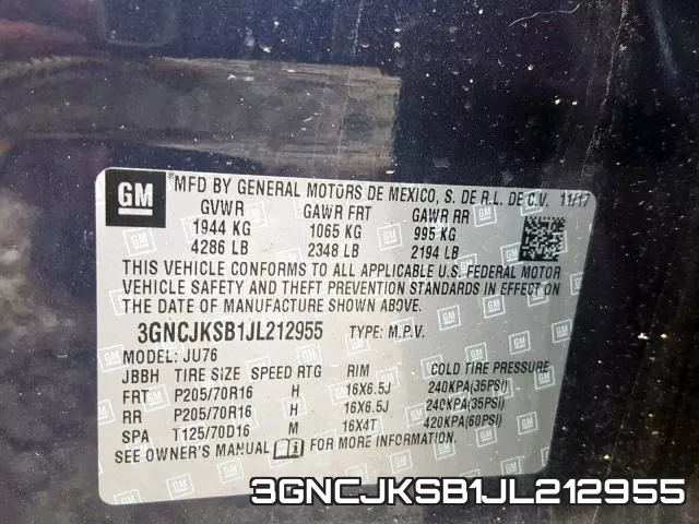 3GNCJKSB1JL212955 фото 2