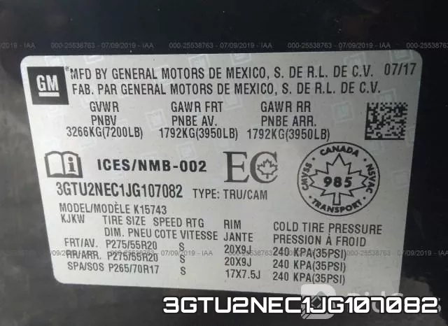 3GTU2NEC1JG107082 фото 10
