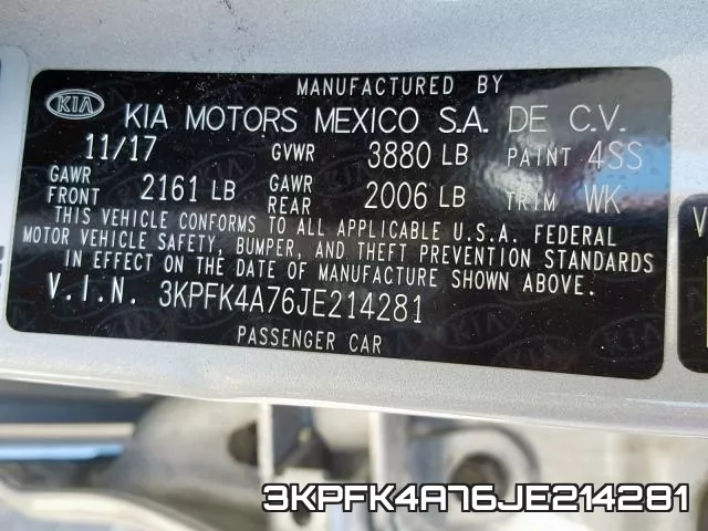3KPFK4A76JE214281 фото 2